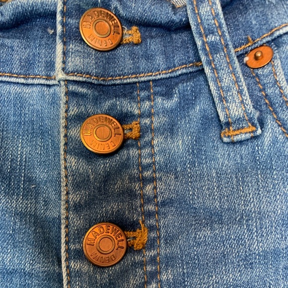 Madewell Cali Demi Boot Button Fly Distressed Jeans Size 26 - Picture 11 of 13